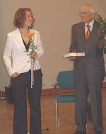 Kira Potowski mit Reiner Kunze